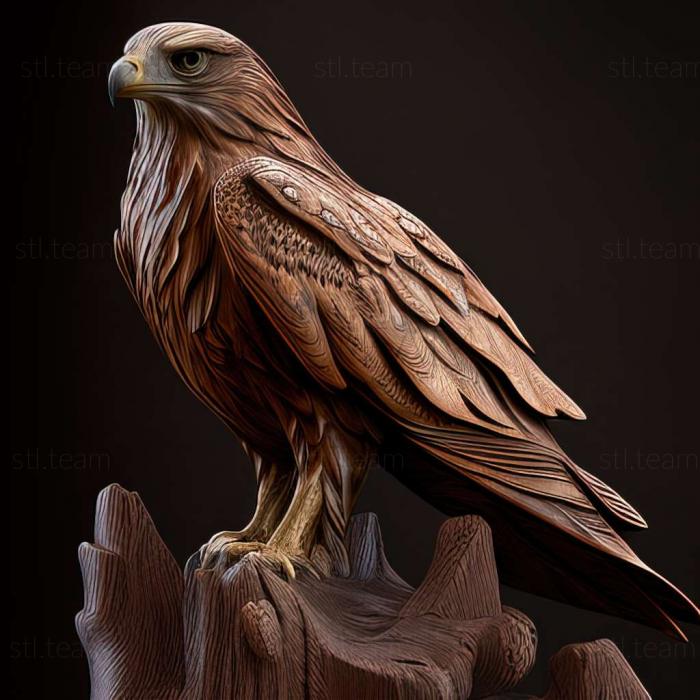 3D model Buteo bannermani (STL)